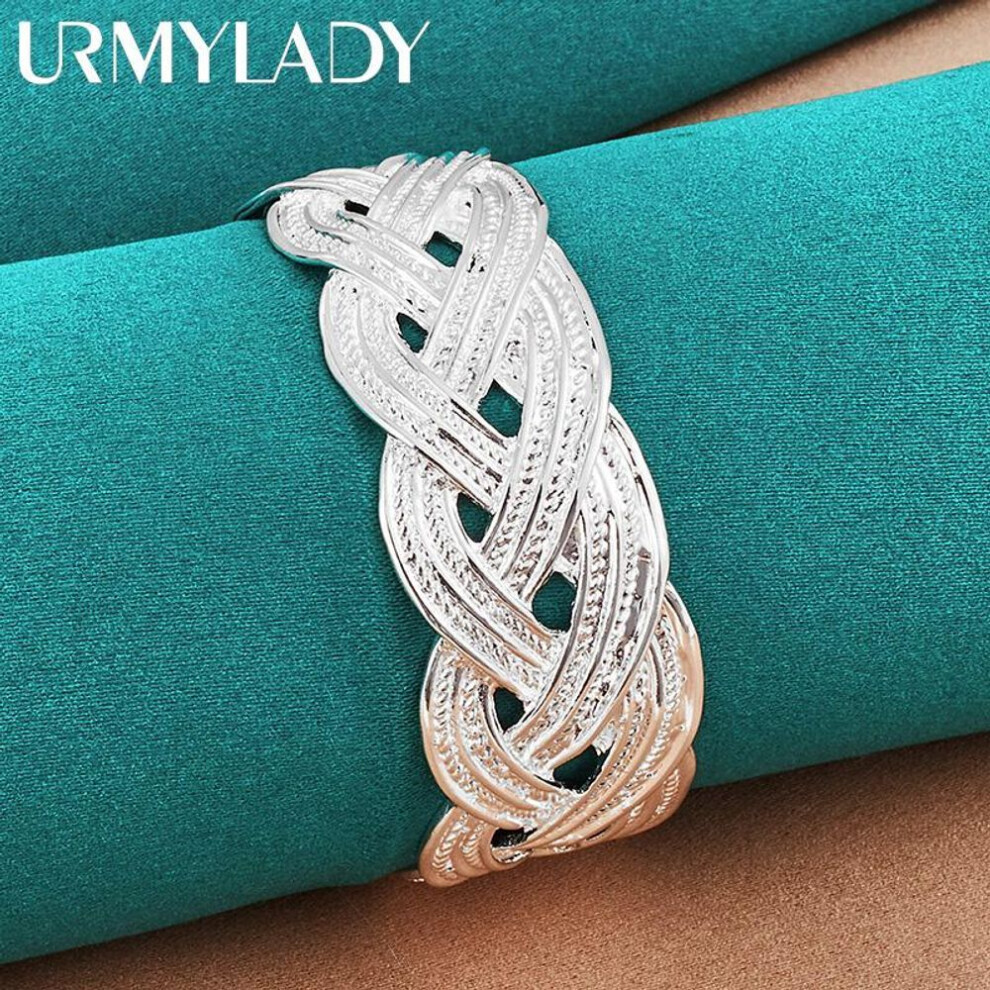 Maxpower (Md024) 925 Sterling Woven Bangles Bracelet For Women Fashion Charm Jewelry Silver