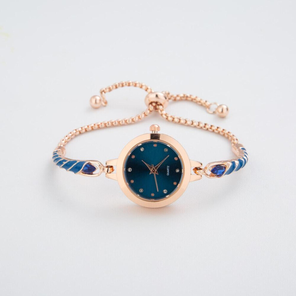 Maxpower (Blue) Elegant Bracelet Watches For Women Ladies Adjustable Bracelets Watch Fashion Quartz Wristwatches Gift Blue