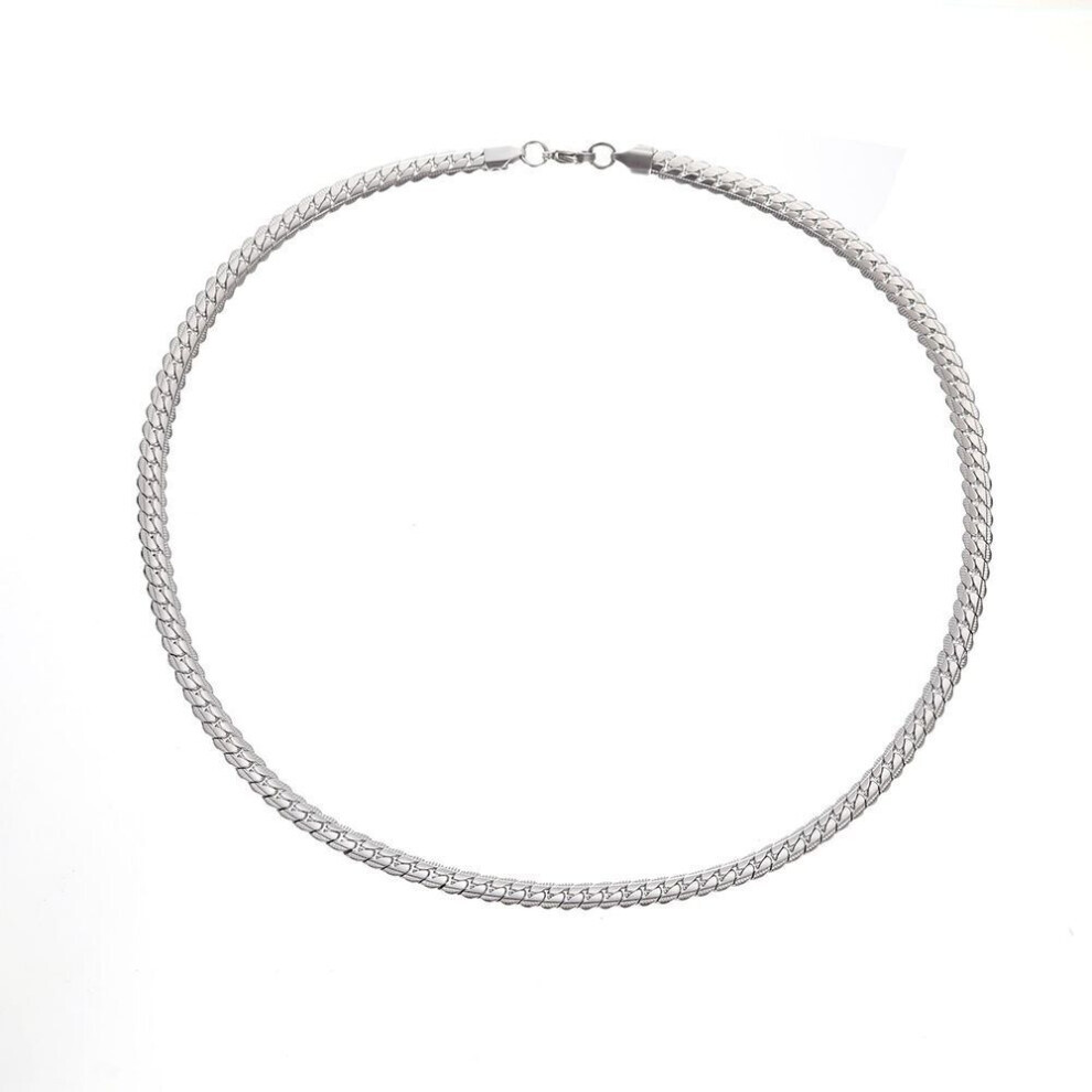 Maxpower (50Cm) Clavicle Chain Gift Fashion Jewelry Men Cuban Chain Korean Style Necklace Titanium Steel Necklace