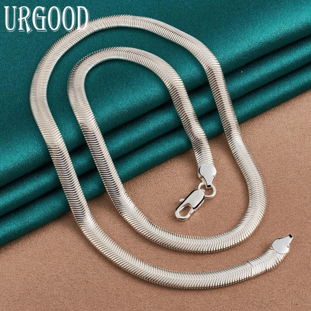 (60cm) 925 Sterling Silver 6mm Snake Chain For Men And Women Necklaces