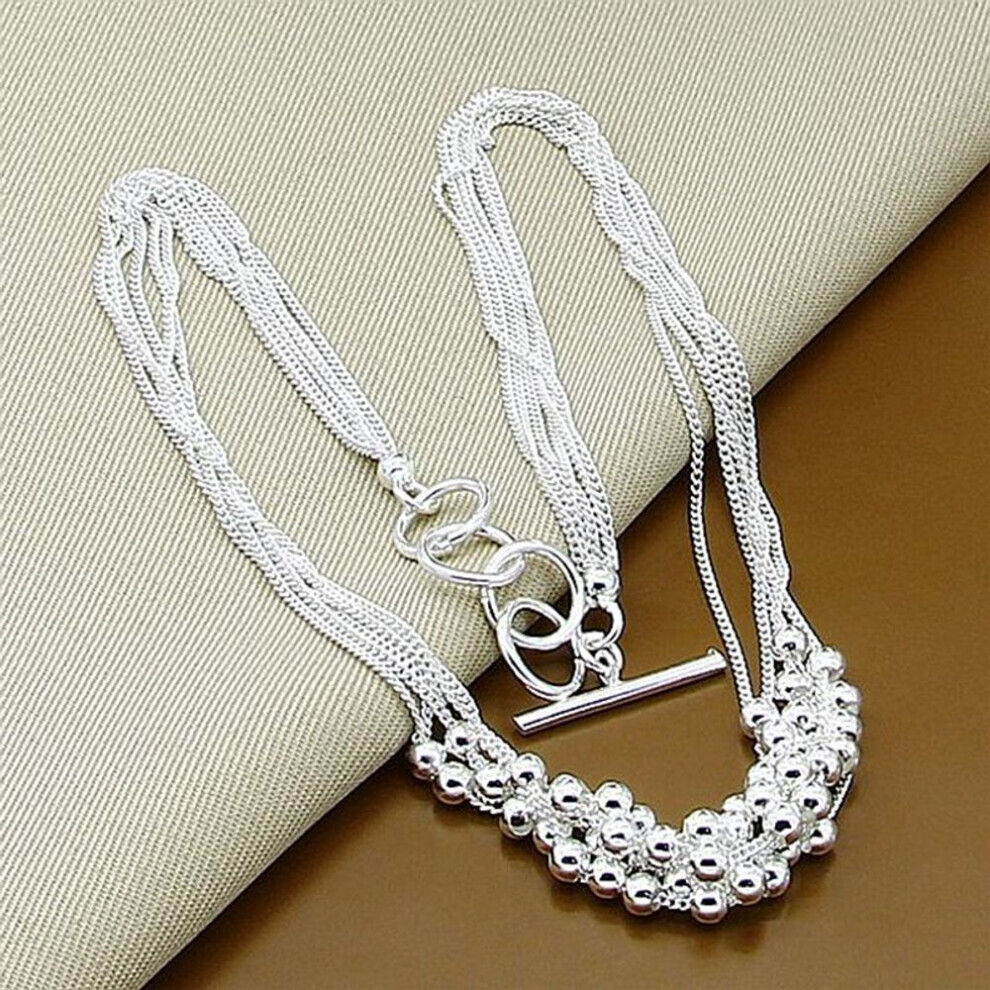 Maxpower (50Cm) 925 Sterling O-Chain Grape Bead Necklace Silver