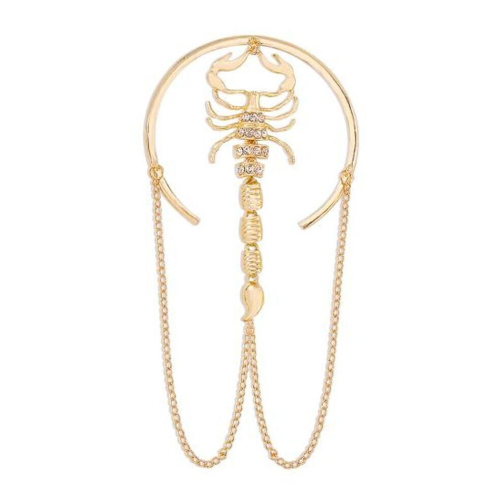 Maxpower (Golden) Upper Arm Ring Scorpion Shape Gothic Women Long Lasting Bright Luster Arm Bracelet Bangle For Club