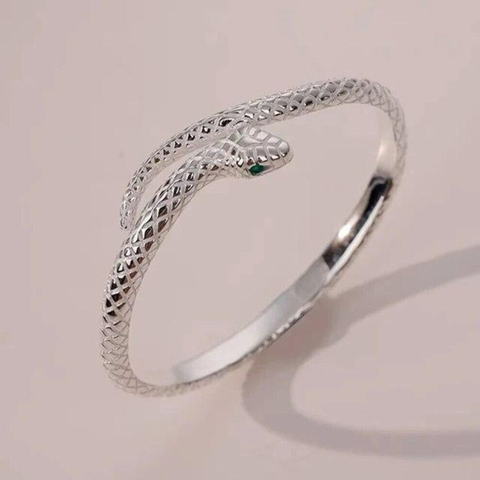 Maxpower (As The Picture) Anenjery Snake Open Cuff Bracelet&Bangles For Women Girl Fashion Trendy Party Jewelry Friend Creative Gifts