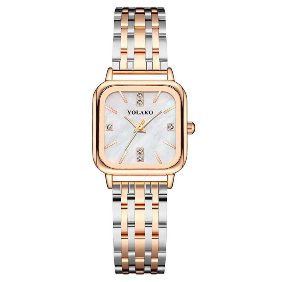 (golden) Elegant Ladies Quartz Watches Fashion Design Square Women&apos;s Wristwatches Best Gifts Clock For Wife,family,friend