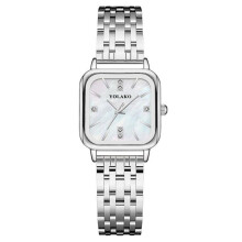 (silver) Elegant Ladies Quartz Watches Fashion Design Square Women's Wristwatches Best Gifts Clock For Wife,family,friend