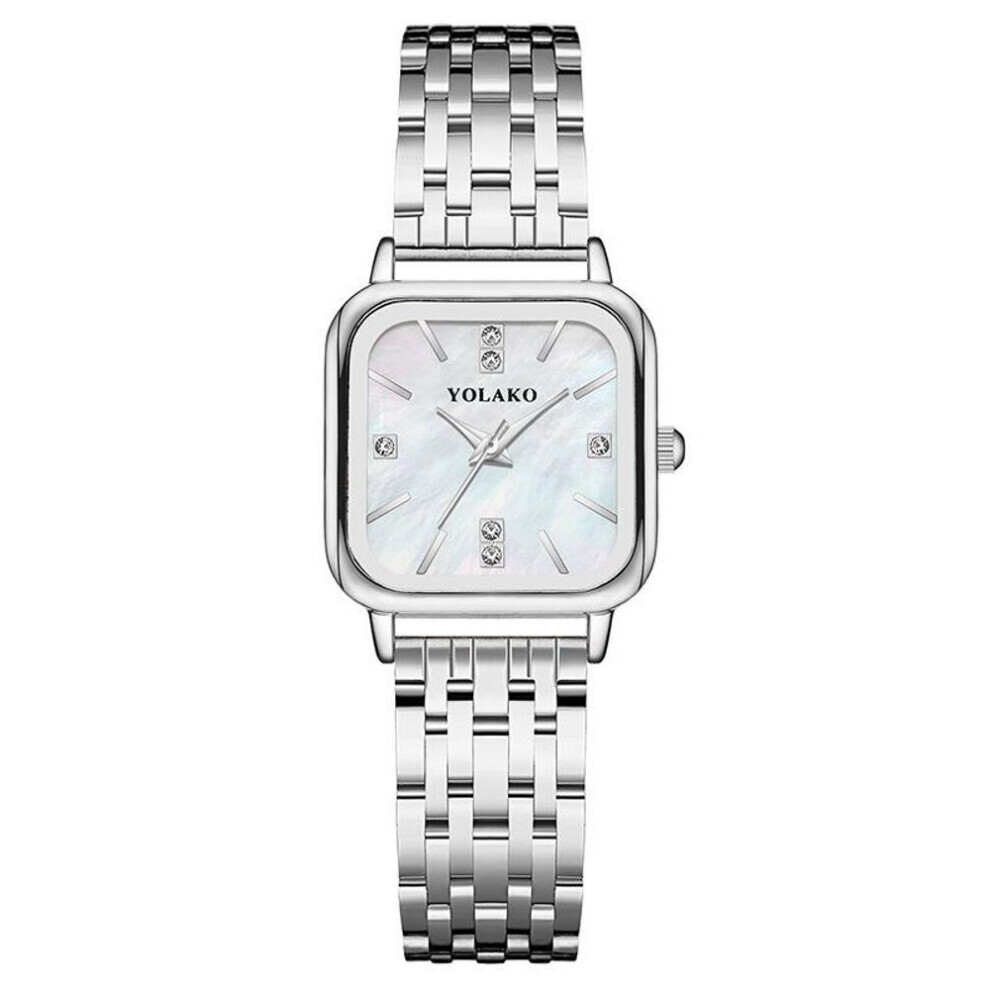 (silver) Elegant Ladies Quartz Watches Fashion Design Square Women&apos;s Wristwatches Best Gifts Clock For Wife,family,friend
