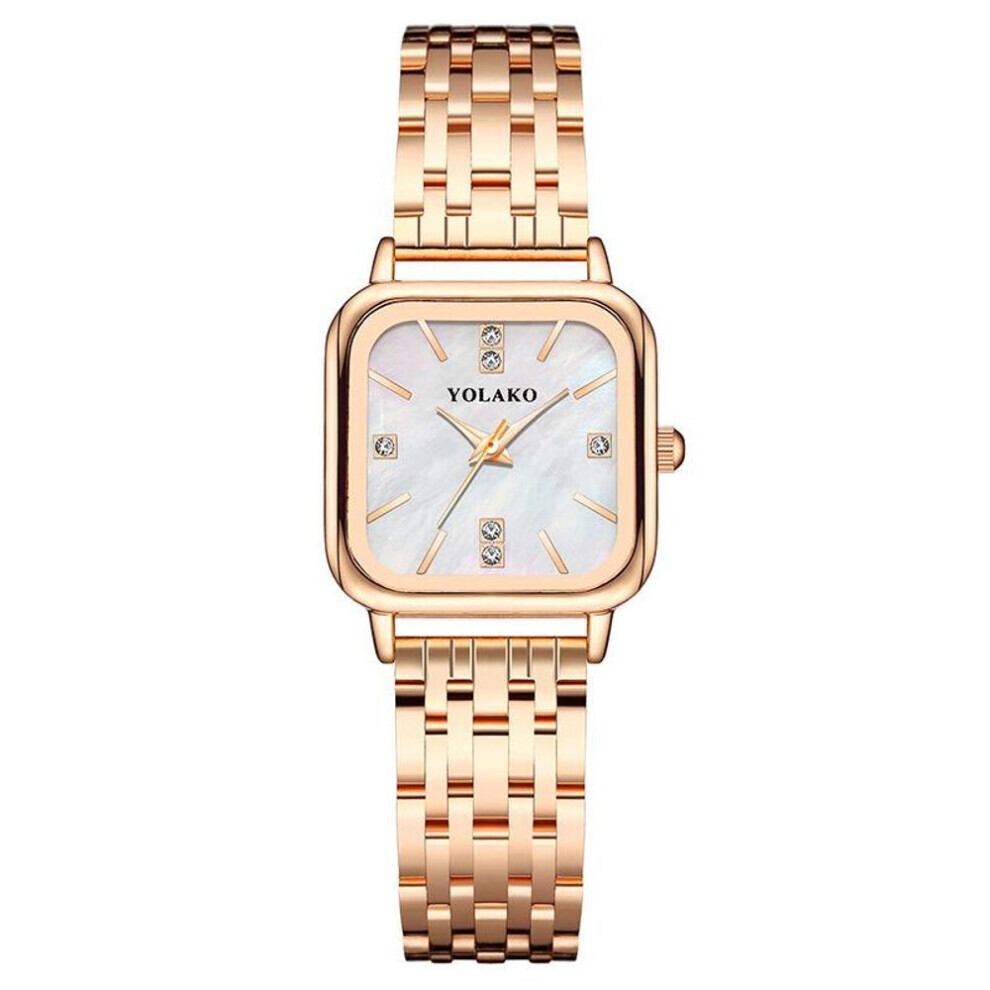 (rose gold) Elegant Ladies Quartz Watches Fashion Design Square Women&apos;s Wristwatches Best Gifts Clock For Wife,family,friend