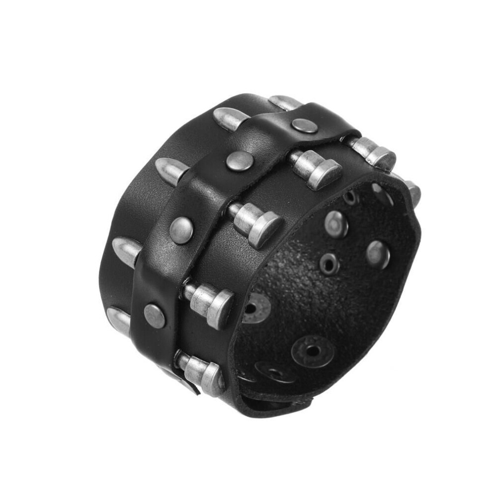 Maxpower (Black) Fashion Jewelry Handmade Weave Genuine Leather Bracelet Men