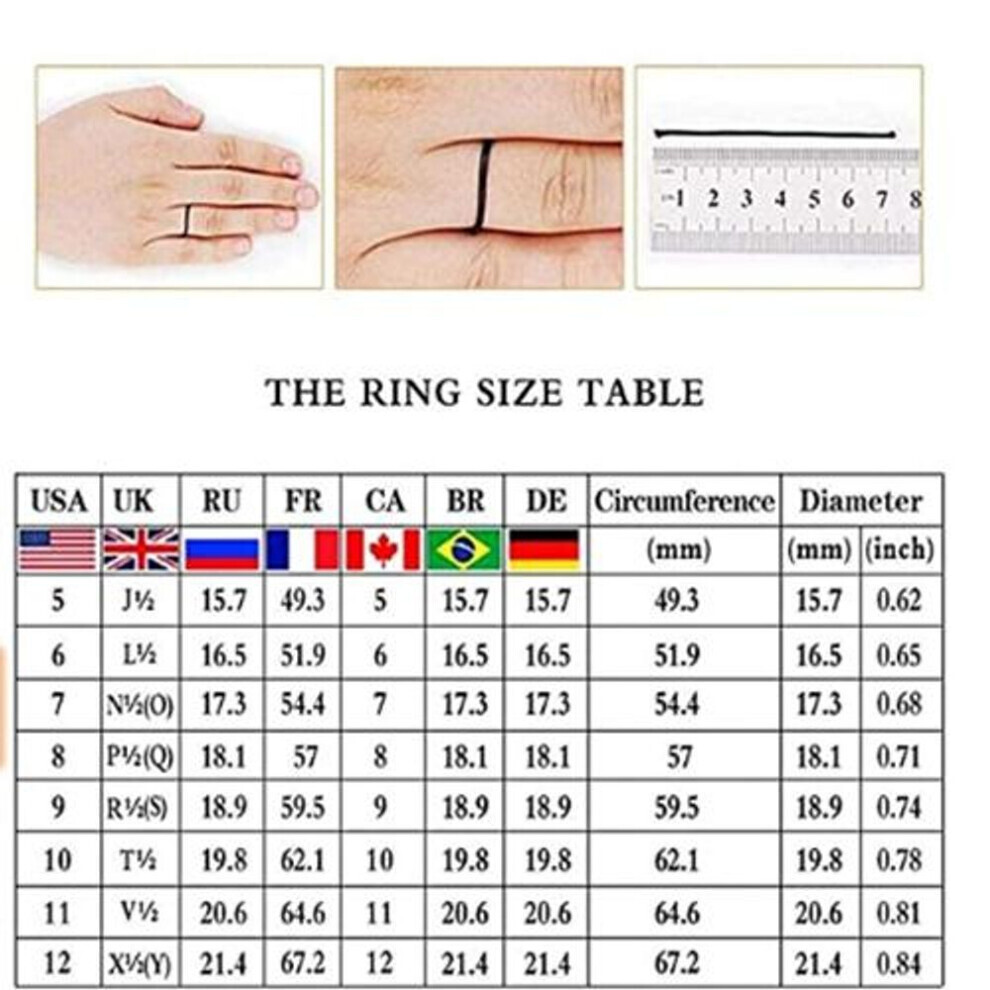 (purple, 7) Exquisite Fashion S925 Sterling Silver Rings For Women Real Cz Finger Engagement Bridal Rings Party Jewelry Valentine&apos;s Day Gifts