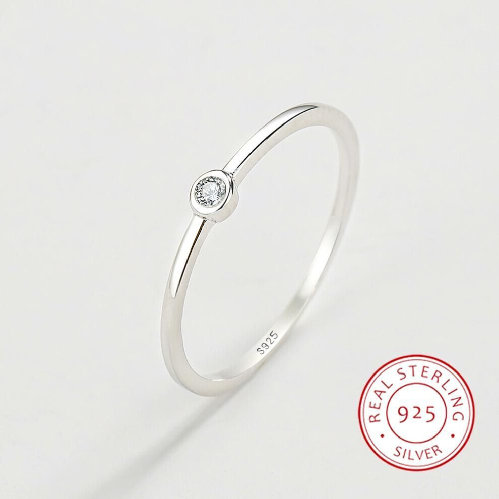 (silver, 7) Exquisite Fashion S925 Sterling Silver Rings For Women Real Cz Finger Engagement Bridal Rings Party Jewelry Valentine&apos;s Day Gifts