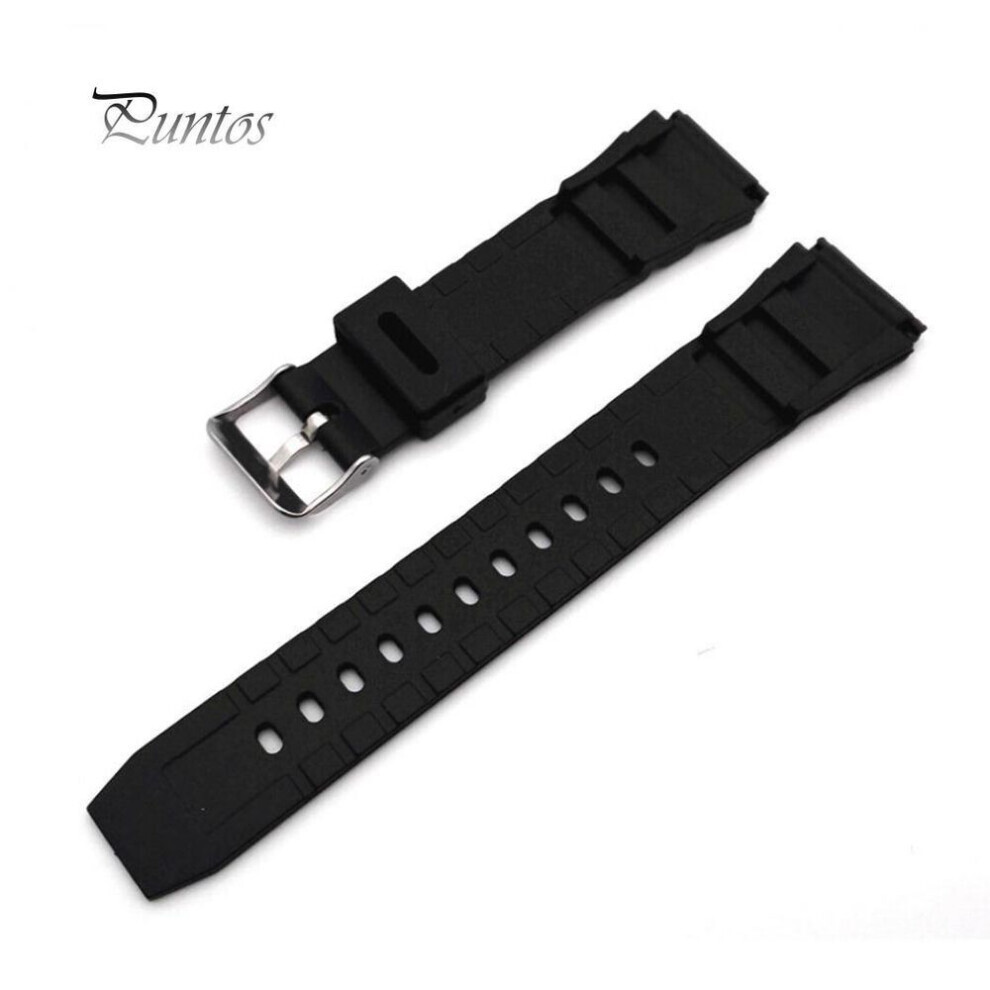 Maxpower (22Mm) 18-22Mm Men Silicone Rubber Waterproof Sport Wrist Watch Band Strap Black