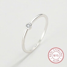 (silver, 8) Exquisite Fashion S925 Sterling Silver Rings For Women Real Cz Finger Engagement Bridal Rings Party Jewelry Valentine's Day Gifts