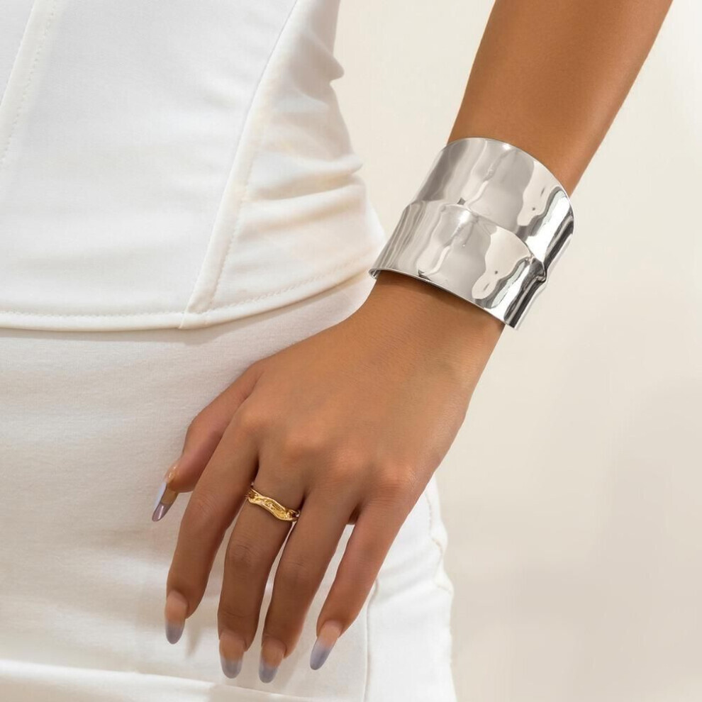 Maxpower (10) Temperament Metal Smooth Bracelet Simplicity Bracelet New Cross Opening Bracelet