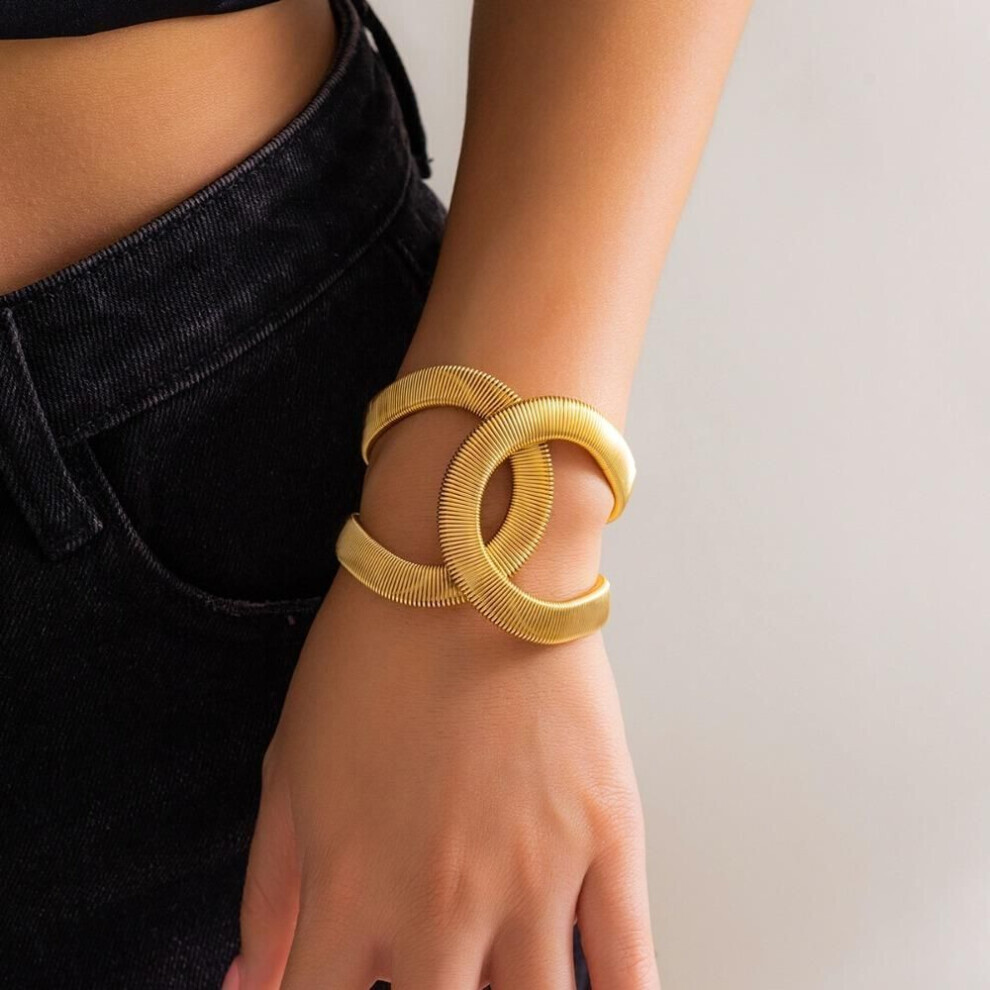 Maxpower (5) Temperament Metal Smooth Bracelet Simplicity Bracelet New Cross Opening Bracelet
