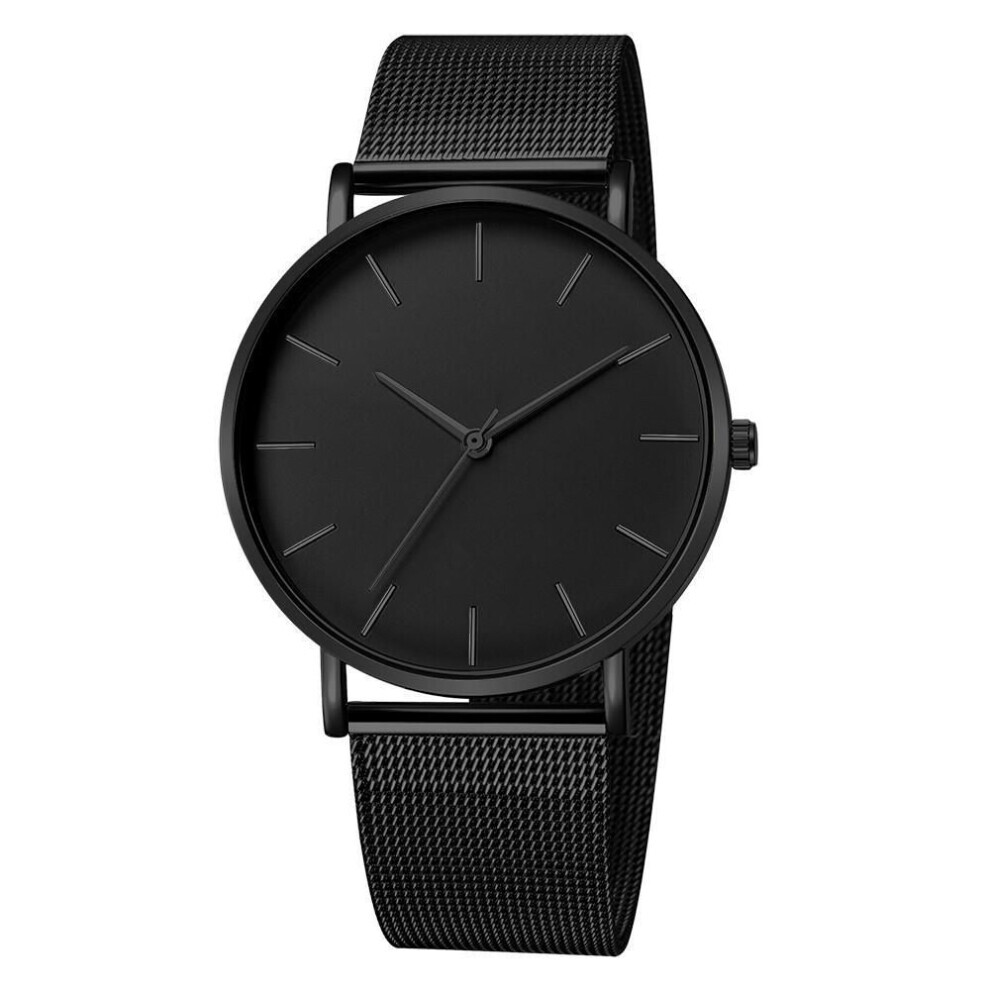 (1) Women Watch Rose Gold Femme 2021 Women&apos;s Mesh Belt Ultra-thin Fashion Luxury Wrist Watches