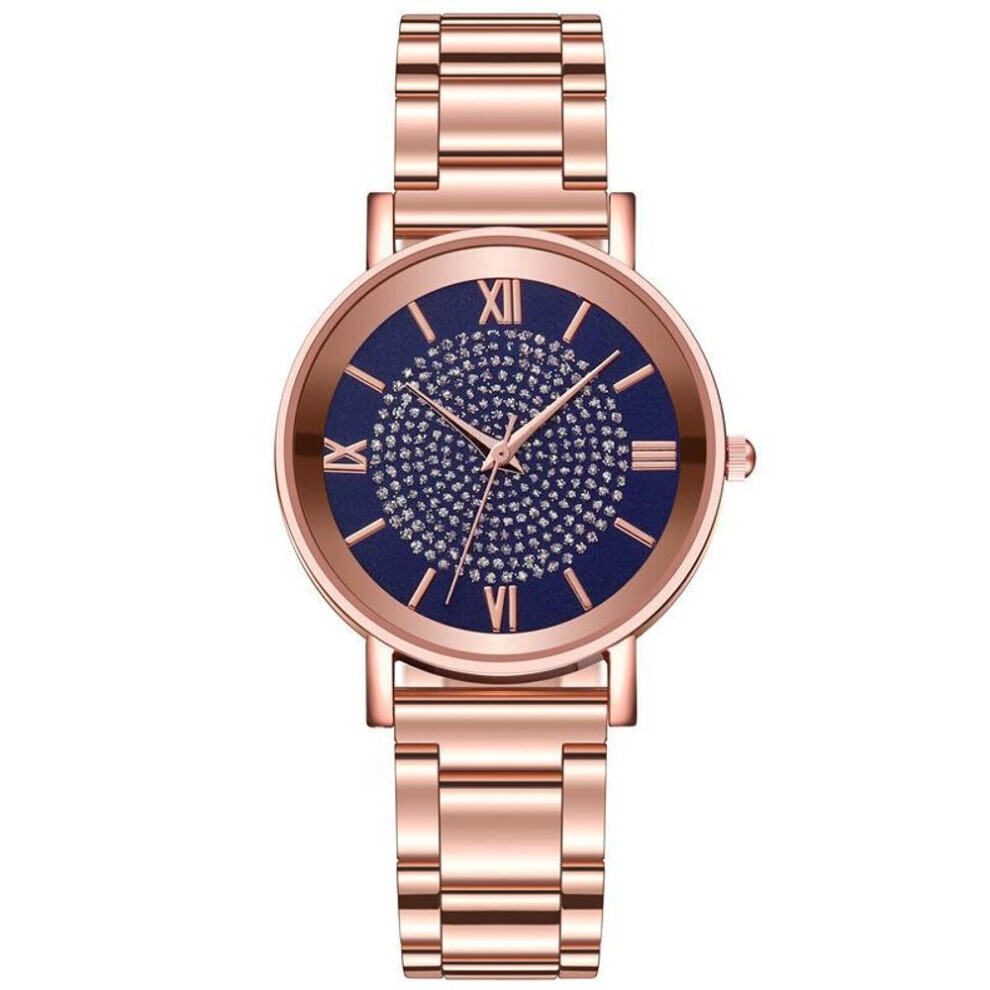 Maxpower (Blue) Topseller Women Luxury Wristwatches Fashion Diamond Woman's Quartz Watches Best Gifts Clock For Wife,Family,Friend Blue