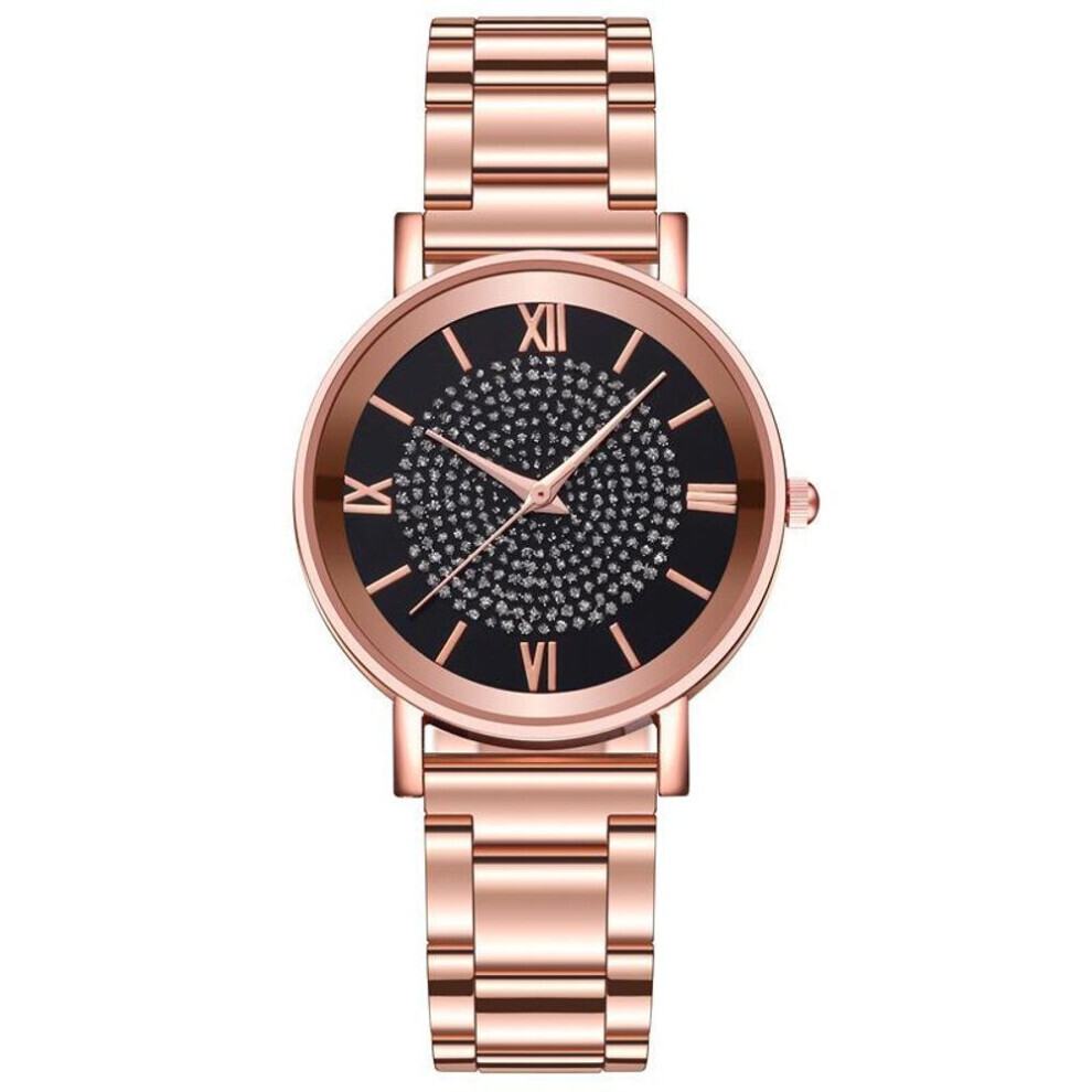 Maxpower (Black) Topseller Women Luxury Wristwatches Fashion Diamond Woman's Quartz Watches Best Gifts Clock For Wife,Family,Friend Black