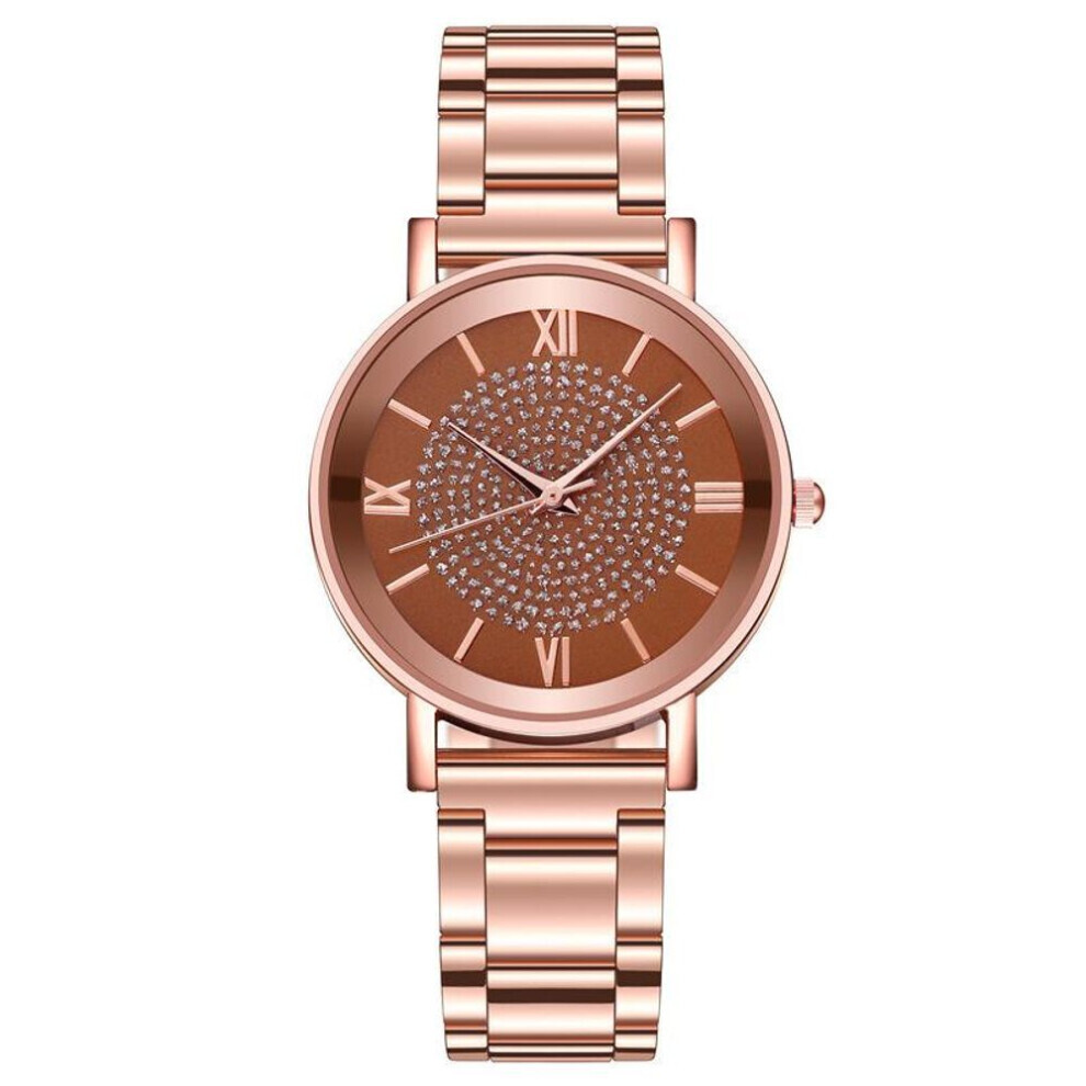 Maxpower (Brown) Topseller Women Luxury Wristwatches Fashion Diamond Woman's Quartz Watches Best Gifts Clock For Wife,Family,Friend Brown