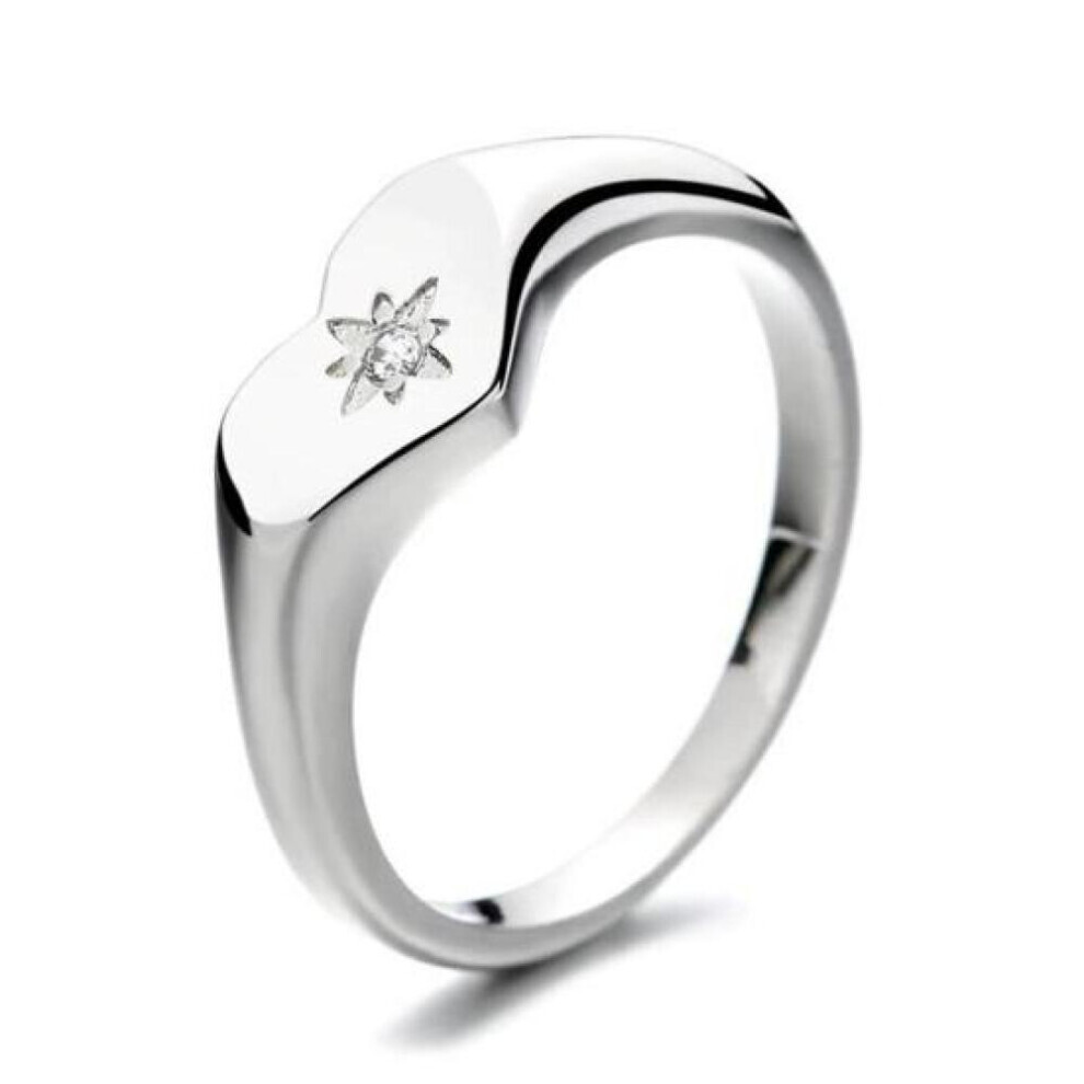 (silver, US 8) Women Ring Durable Alloy Non-fading