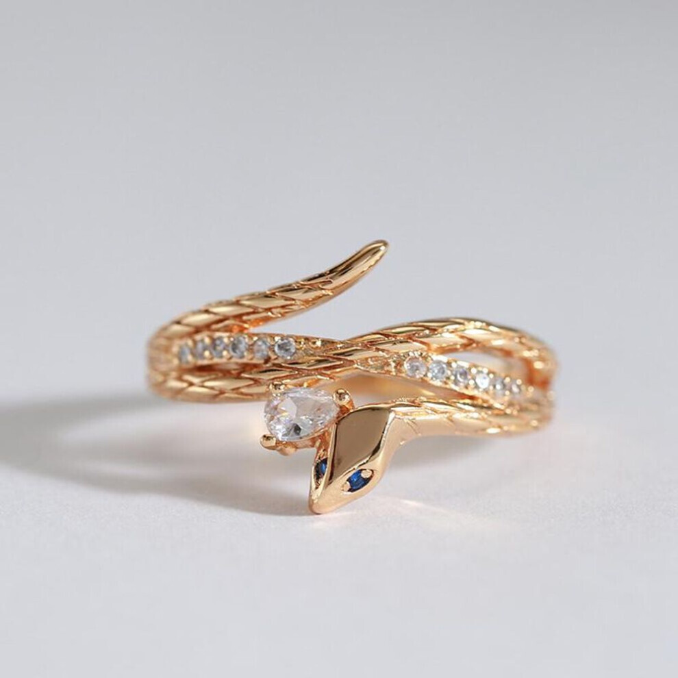 Photos - Ring MAXPOWER (9) Kinel Cute Gold Color Snake  For Women 