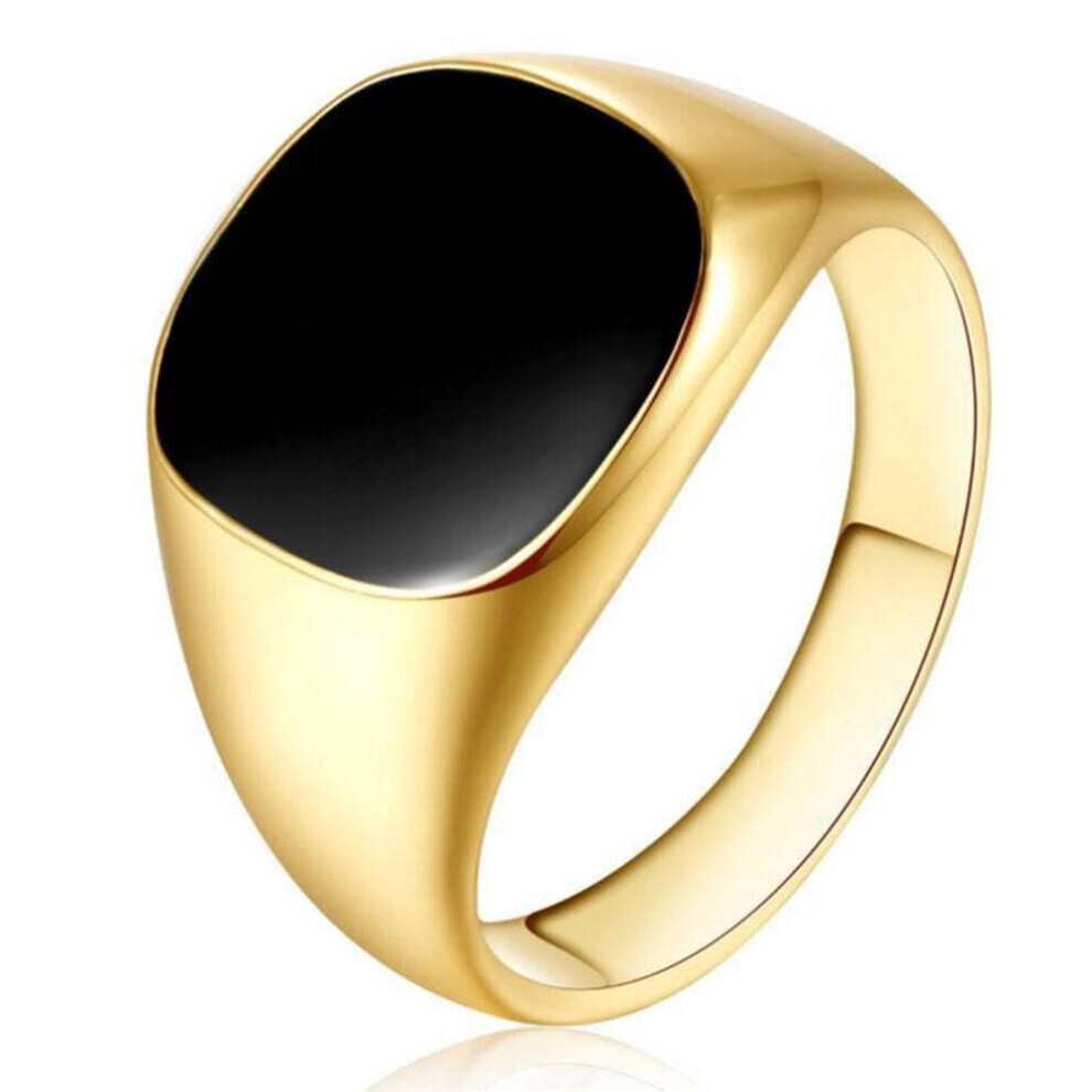 Maxpower (, 8) Vintage Men Alloy Ring For Male Trendy Minimalist Design Oil Drop Enamel Mens Finger Rings Fashion Jewelry Gold