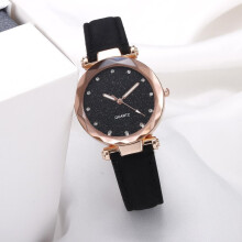(black) Fashion Starry Sky Girl's Quartz Watches Top Luxury Ladies Wristwatches Gifts For Friend,family