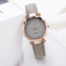 (grey) Fashion Starry Sky Girl's Quartz Watches Top Luxury Ladies Wristwatches Gifts For Friend,family