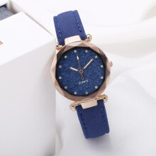 (blue) Fashion Starry Sky Girl's Quartz Watches Top Luxury Ladies Wristwatches Gifts For Friend,family