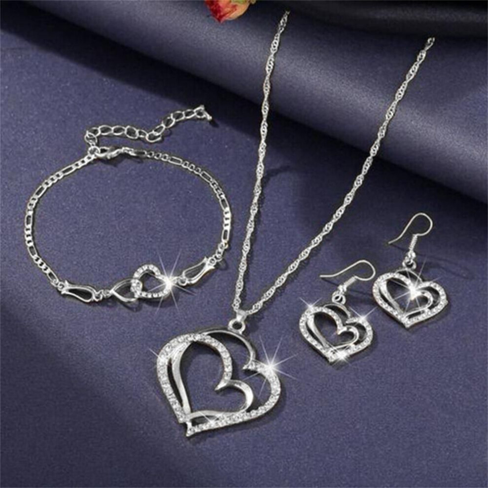 (silver) Jewelry For Women Set Womens Earrings Necklaces Bracelets