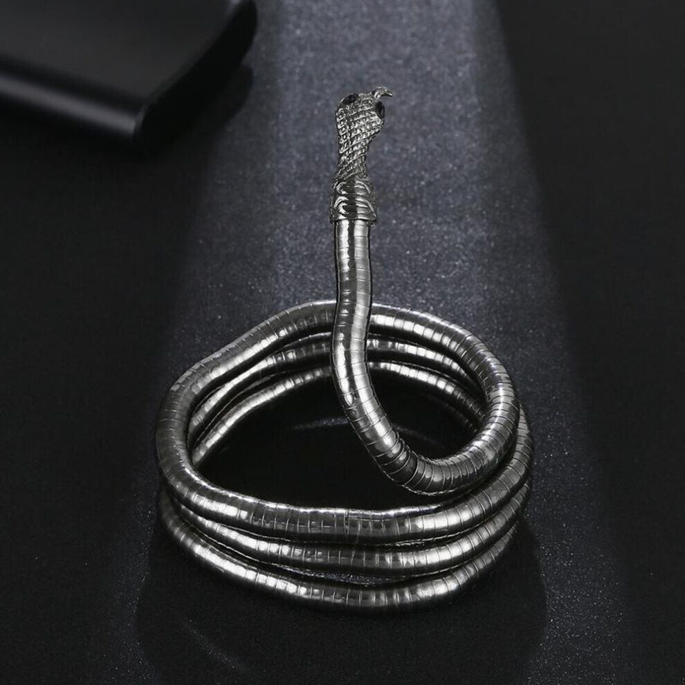 Maxpower (Black) Snake Shape Fashion Necklace Punk Cool Multi-Layer Snake Necklaces Black