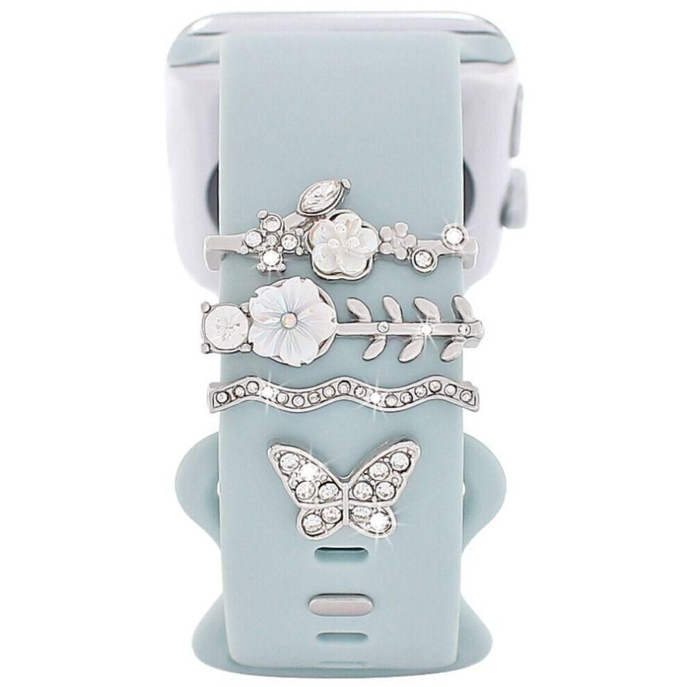 Maxpower (Silver) Watch Band Bracelet Decoration Diamond Metal Charms New Ornament For Apple Watch Band Watch Band Silver