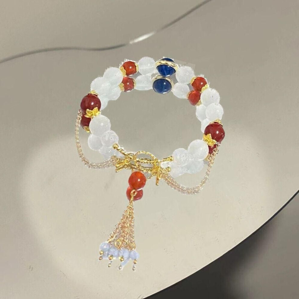 Maxpower (F) Simple Alloy Till The End Of The Moon Chinese Jewelry Tassel Chain Women Bracelet Beads Pendant