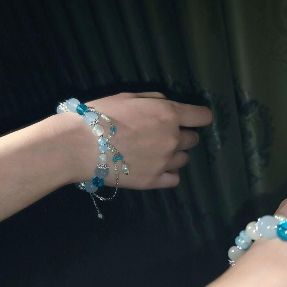 Maxpower (A) Simple Alloy Till The End Of The Moon Chinese Jewelry Tassel Chain Women Bracelet Beads Pendant