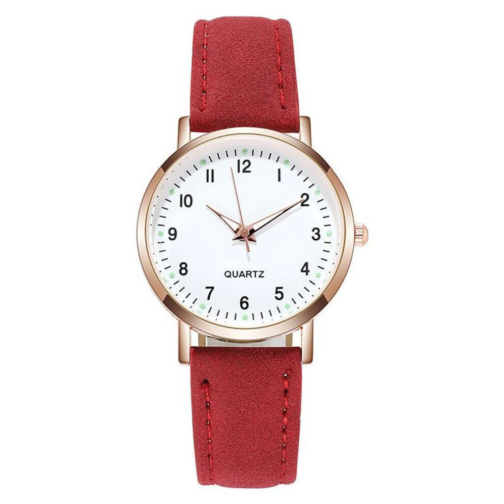 Maxpower (Red) Luxury Ladies Luminous Hands Quartz Watches Fashion Ladies Quartz Wristwatches Gifts For Wife,Girl,Family Red
