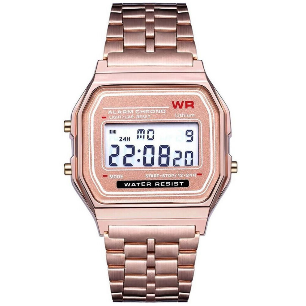 Maxpower (Rose ) Men Sports Watches Military Led Digital Waterproof Quartz Wrist Watch Gold