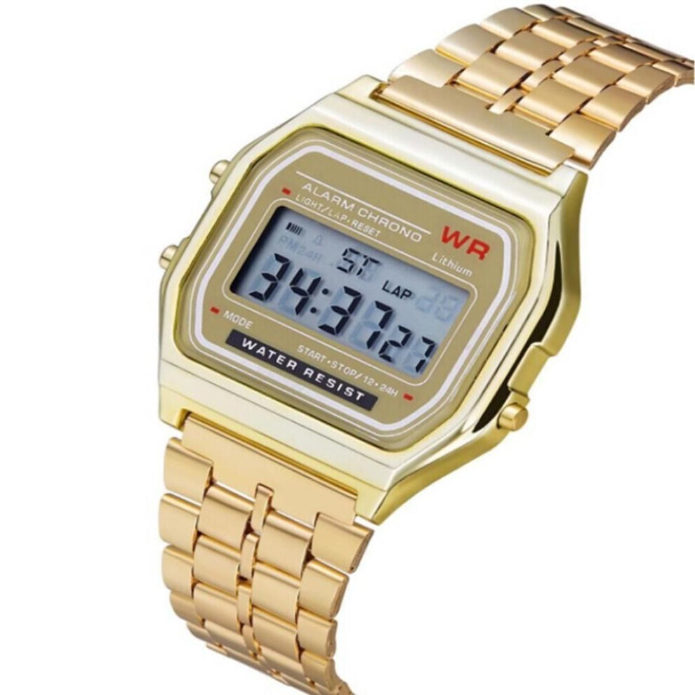 Maxpower (Gold) Men Sports Watches Military Led Digital Waterproof Quartz Wrist Watch Gold