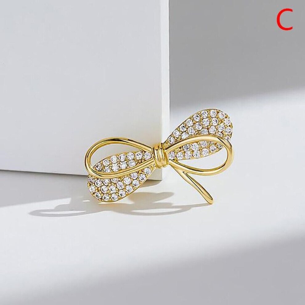 Maxpower (2.46X1.53cm) Bowknot Sunflower Rhinestone Crystal Brooch Wedding Dress Up Bouquet Corsage Not,Specified
