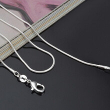 (silver, 60 cm) European Style Fashion Unisex Round Snake Chain Long Necklace Chains