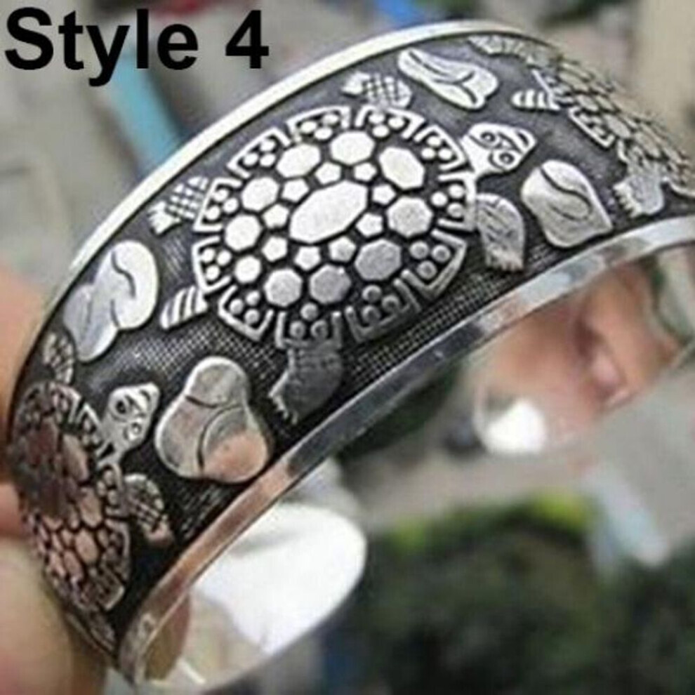 Maxpower (Style 4) Women Vintage Ethnic Style Open Jewelry Tibetan Bangle Wide Cuff Bracelet Not,Specified