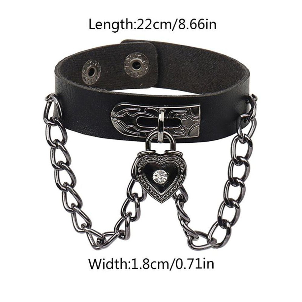 (O) Fashion Pu Leather Bracelet Adjustable Men Women Leather Wristband Punk Style Cool Street Leather Bracelet Jewelri Gift