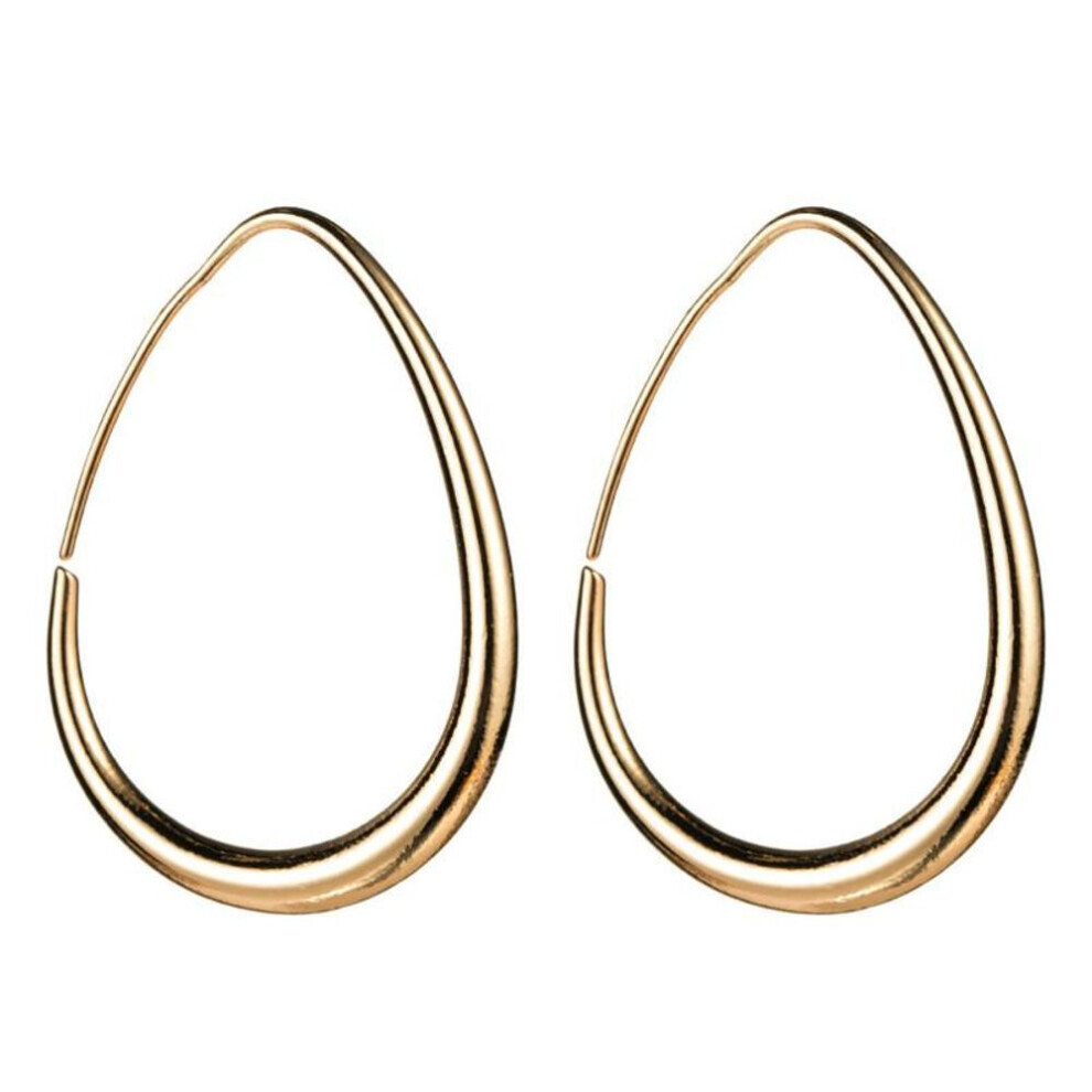 (golden) European And American Fashion High-end French Personality Alloy Drop-shaped Earrings