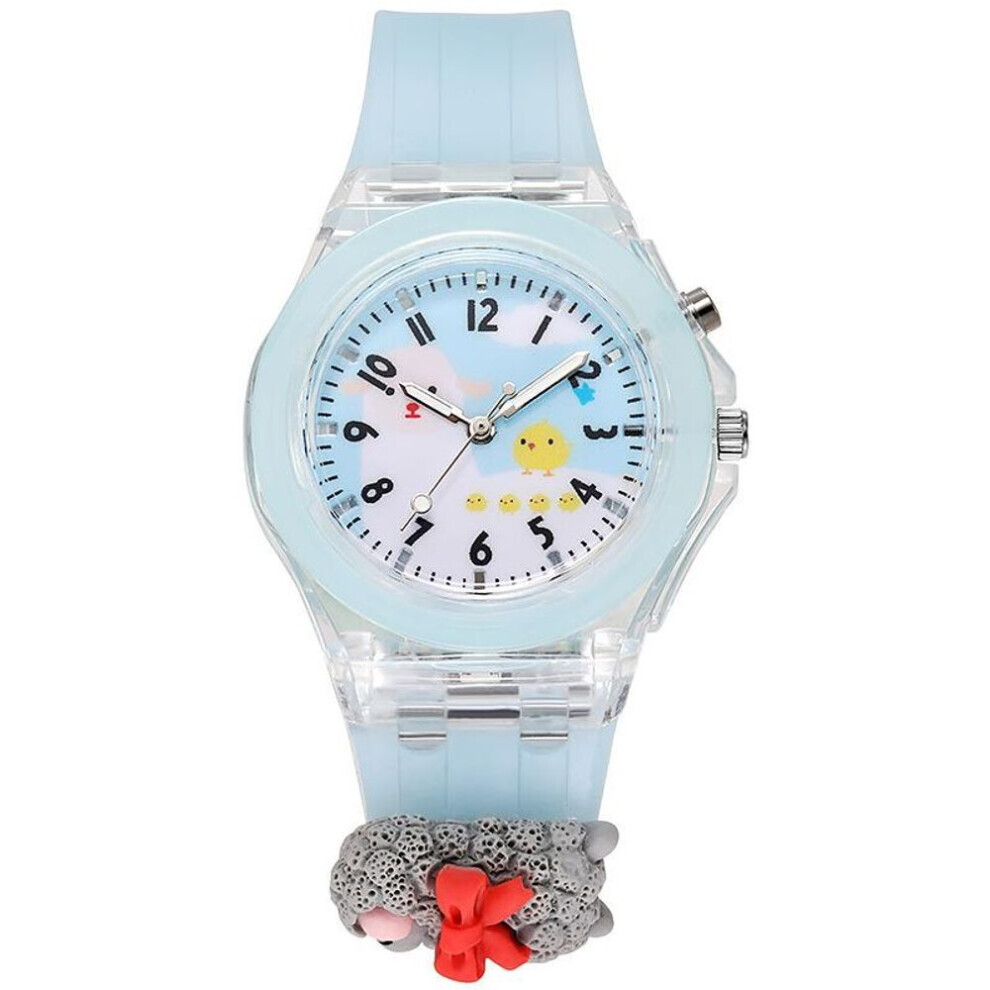 Photos - Wrist Watch MAXPOWER  Baby Kids Watches Soft Silicone Cartoon Watch For Girls Boys (light blue)
