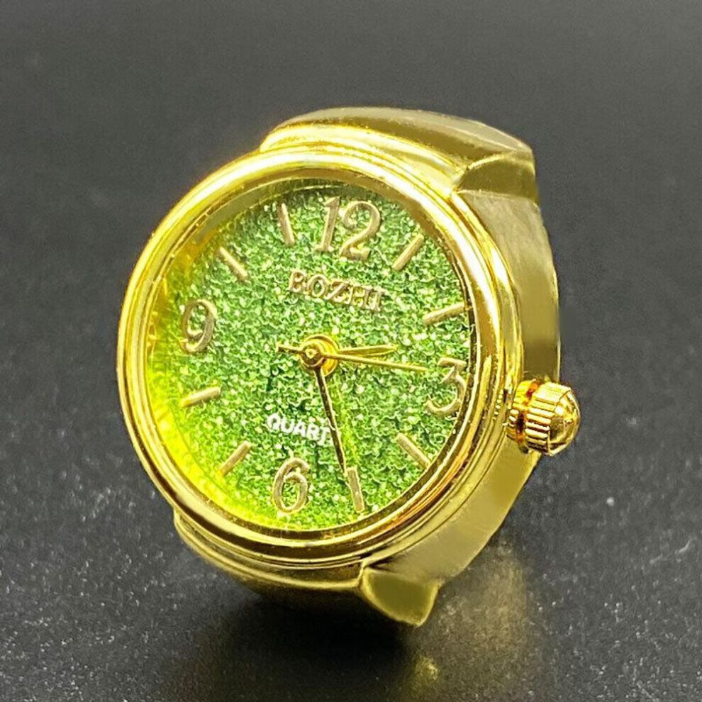 Maxpower (Green) Retro Ring Watch Shaped Punk Exaggerated Spirit Ring Watch Digital Ring Watch Green