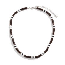 (black) Male Necklace Trendy Polymer Clay Solid Men Necklace Bohemia Style Adults Necklace Necklace Fashion Jewelry