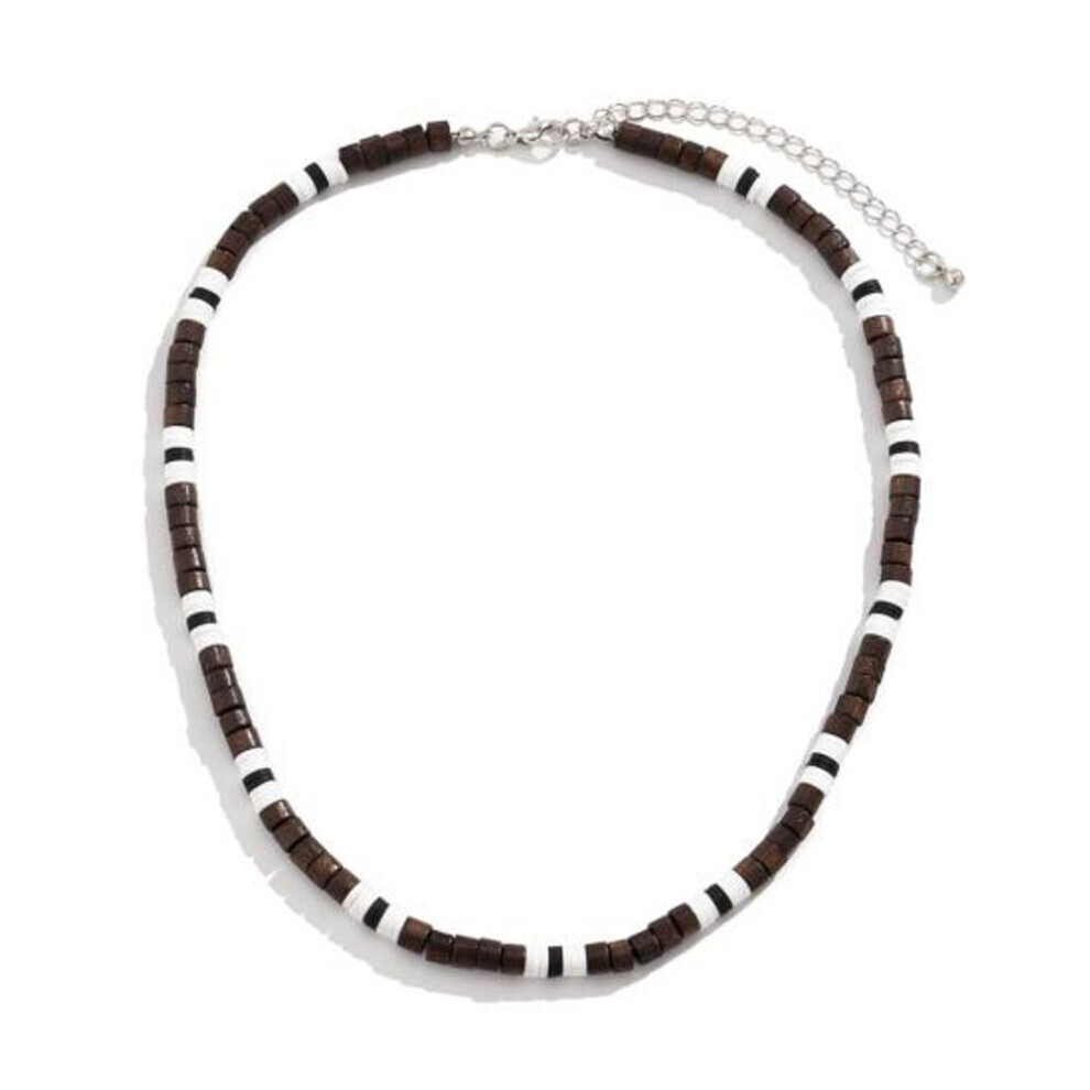 (black) Male Necklace Trendy Polymer Clay Solid Men Necklace Bohemia Style Adults Necklace Necklace Fashion Jewelry