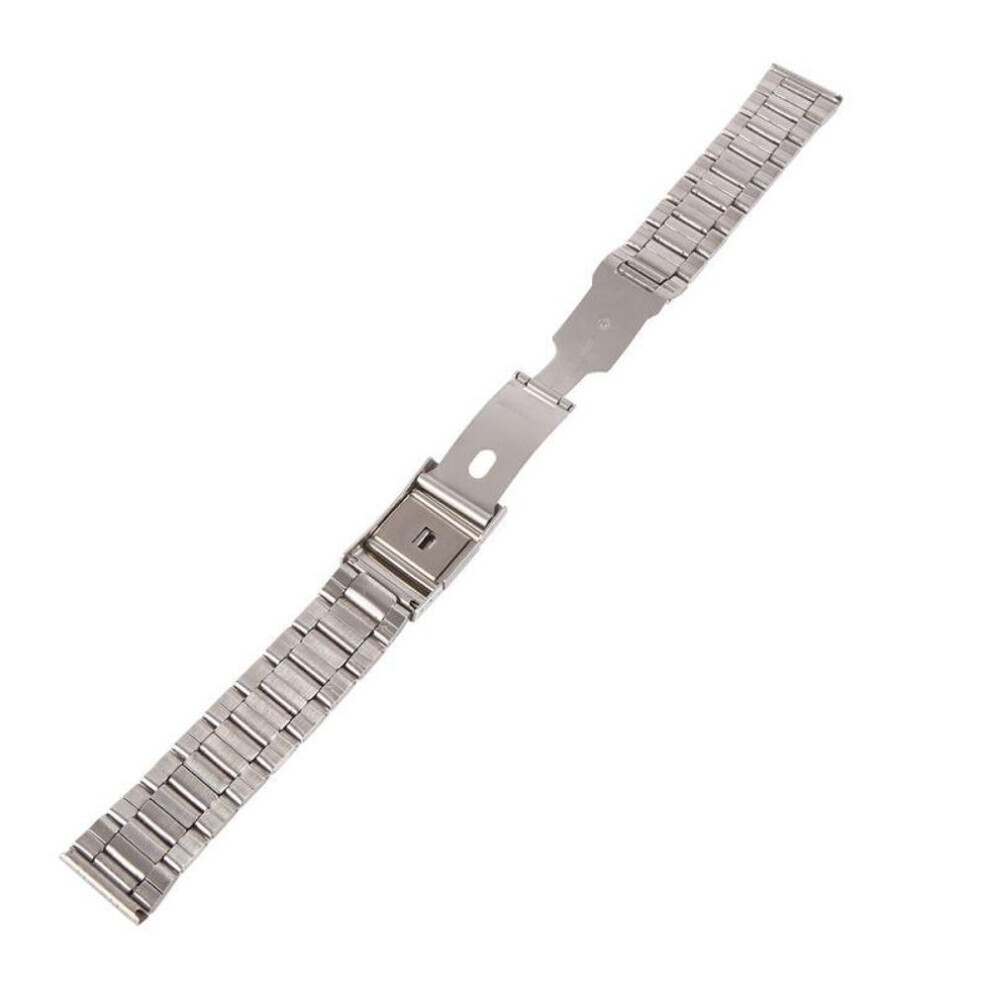 Maxpower (As The Picture, 22Mm) Leisure Watchbands Stainless Steel Unisex Watch Band Strap Straight Snaps Bracelet 18Mm 20Mm 22Mm