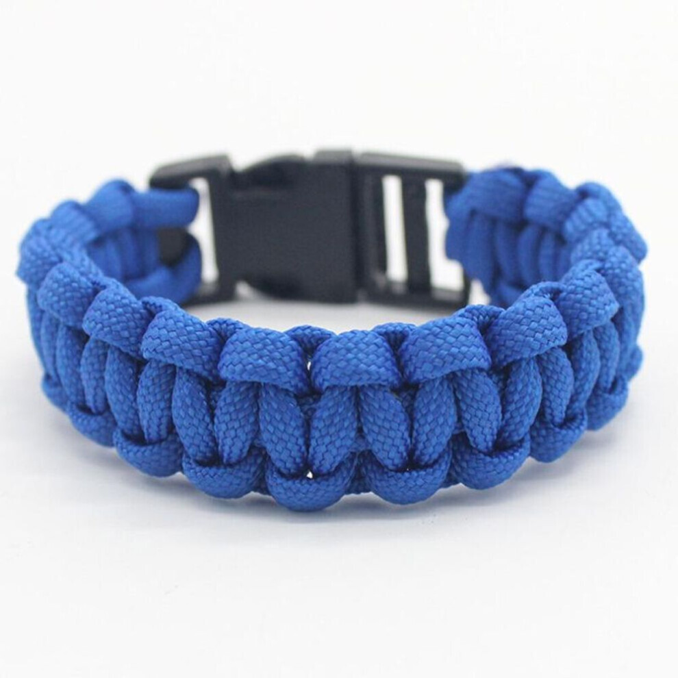 Maxpower (Blue) Rui Rui Yu Parachute Cord Survival Bracelet With Emergency Hiking Paracord Bracelet Buckle Kit Rope Wristband Blue