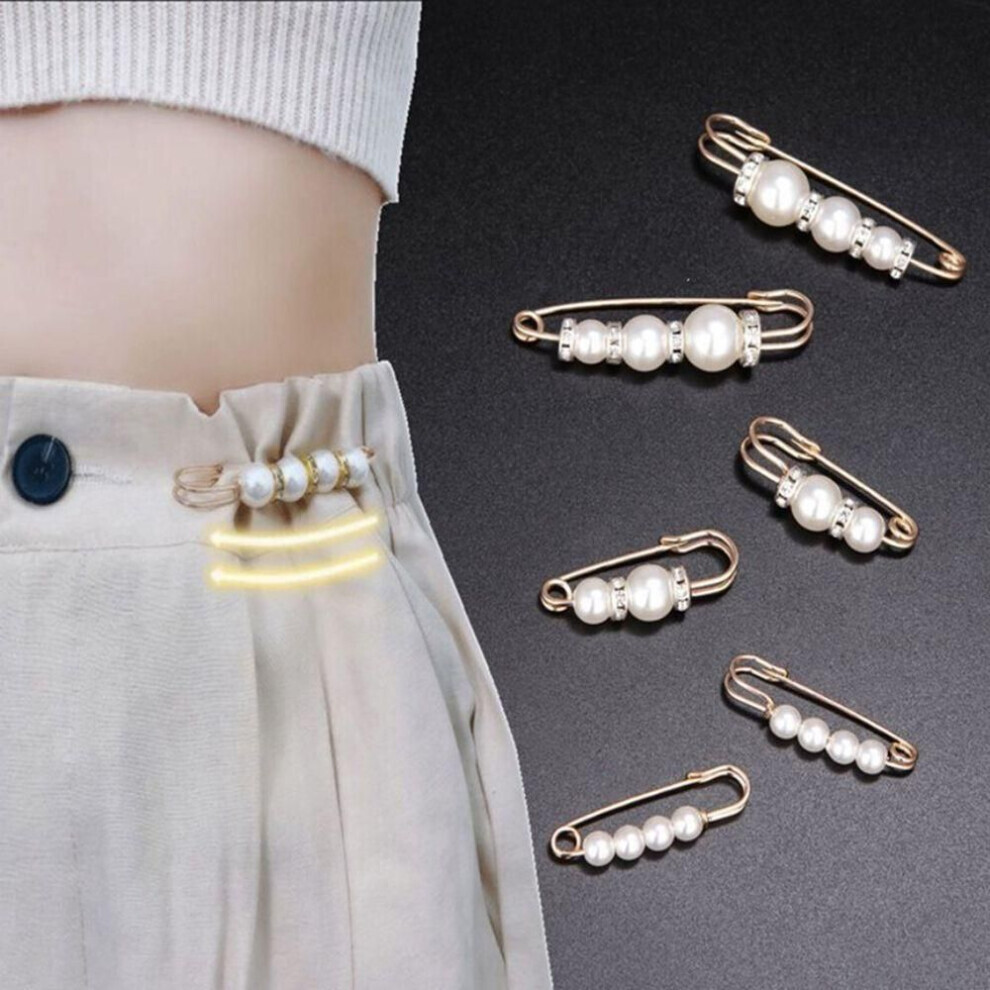 Maxpower (#6) Buckle Dress Shawl Clips Waistband Pin Waist Pin Brooch Dress Shawl Clips Clothing Brooches Set