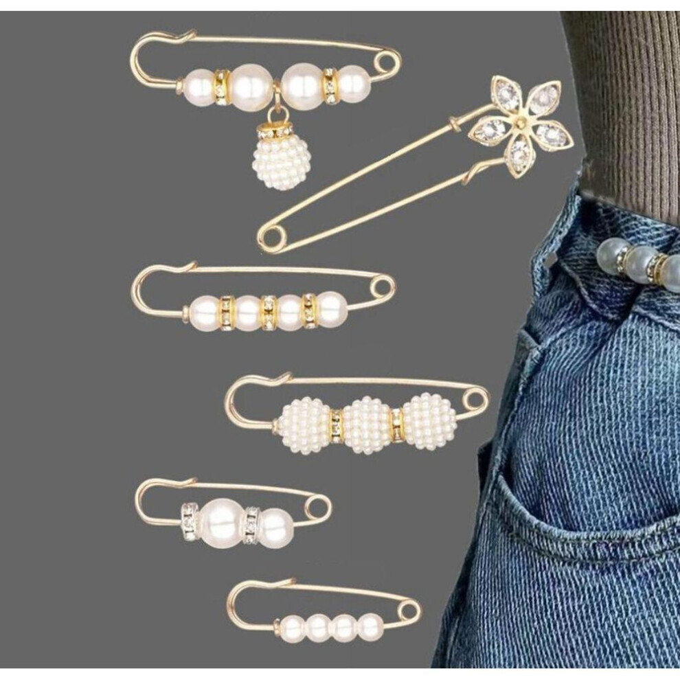 Maxpower (#9) Buckle Dress Shawl Clips Waistband Pin Waist Pin Brooch Dress Shawl Clips Clothing Brooches Set