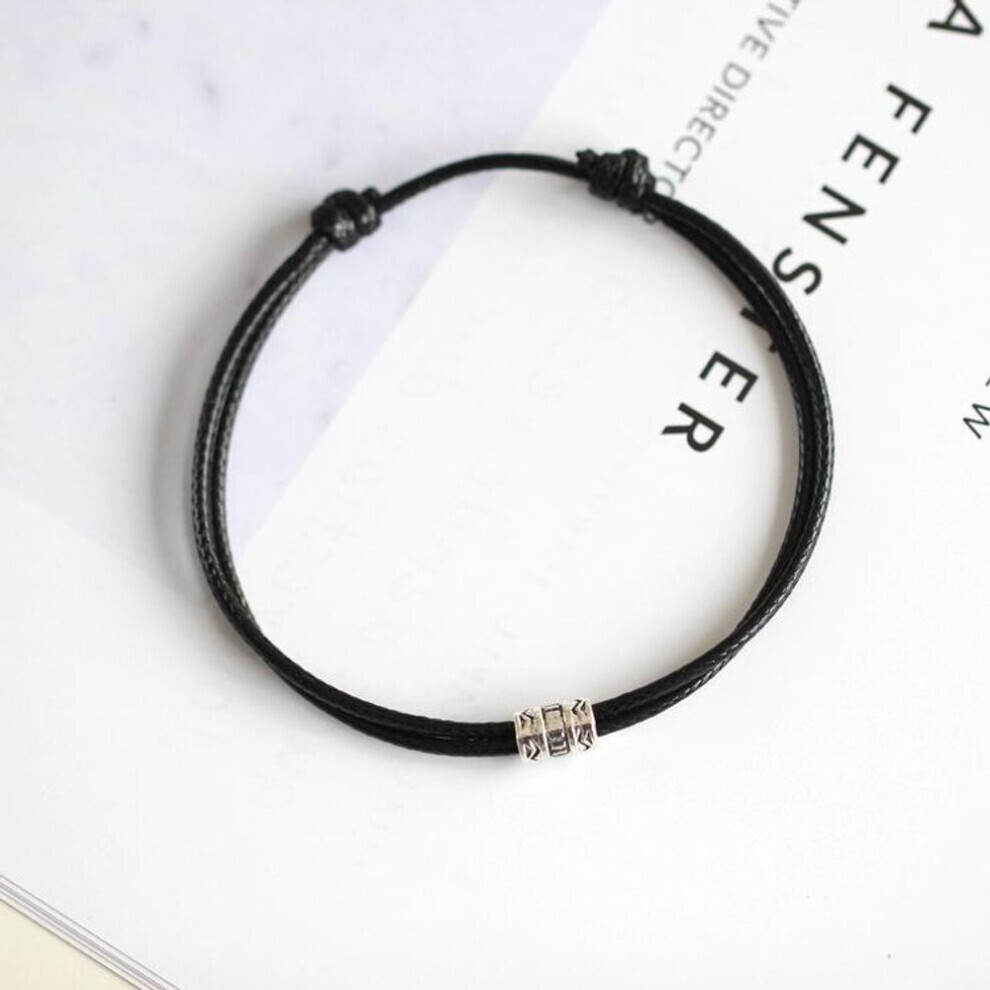 Maxpower (Black) Adjustable Rope Bracelet For Women And Men Couple Jewelry Handmade Braided Charm Bracelet Women Men Thread Jewelry Gift